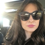 Cydney M. - Matte Navy - horn - plastic