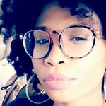 Jalissa C. - Blue Floral - round - plastic-metal