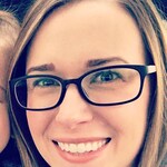 Lindsey S. - Black & Apricot - rectangle - plastic