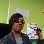 Tanisha R. - Red - rectangle - metal