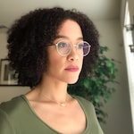 Susana F. - Golden - oval - metal