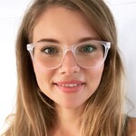 Erin - Frosted Clear - square - plastic