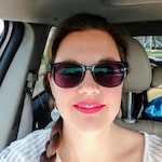 Christy W. -  Black  - square - plastic