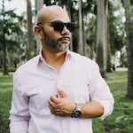 Flor M. - Matte Black - rectangle - acetate-metal