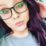 Megan W. - Matte Black - rectangle - plastic