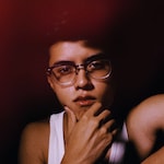 Brian E. - Black Silver - browline - acetate-metal