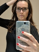 Samantha J. - Black - rectangle - acetate