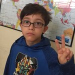 Jeanette B. - Clear Navy - rectangle - plastic