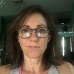 Carla - Red/Floral - round - plastic