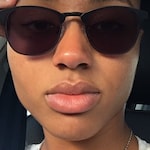 Samantha P. - Black - browline - metal