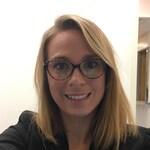 Samantha R. - Pink Floral - horn - plastic