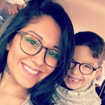 Gabriela S. - Swirled Amber - square - plastic