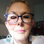 sue - Navy - horn - acetate