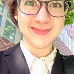 Sarah E. S. - Blue - oval - plastic