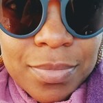 Kimberley H. - Matte Blue - round - plastic