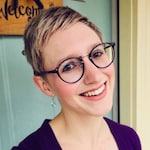 Kathryn H. - Red/Floral - round - plastic