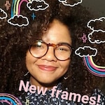 Mirissa A. - Clear Blue - geometric - acetate