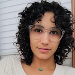 Rae F. - Gray Clear - round - acetate