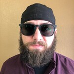 Caitlin W. - Matte Black - rectangle - acetate-metal