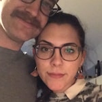 Mark E. S. - Swirled Amber - square - plastic