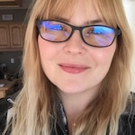 Lyndsey P. - Matte Black - rectangle - plastic