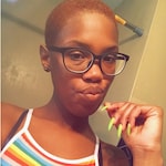 Fran T. - Matte Black - rectangle - plastic