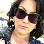 Stacy A. B. -  Black  - horn - acetate