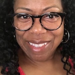 Mary D. - Black clear - round - plastic