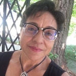 Teresa C. - Black Silver - browline - acetate-metal