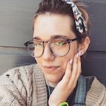 Mary L. B. - Gray Clear  - geometric - acetate