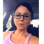 Abbie de I. - Black & Apricot - rectangle - plastic