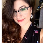 Krystal B. - Black Silver - browline - acetate-metal