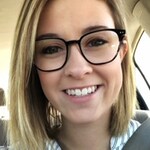 Hayley B. - Gray Striped - square - acetate