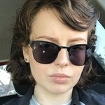 Megan D. - Black - browline - metal