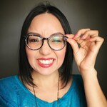 Jacqueline L. - Gray/Floral - round - acetate