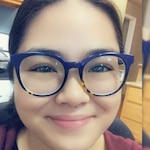 Linh Le S. - Blue Floral - round - acetate