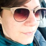 Courtney M. - Oak & Silver - browline - acetate-metal