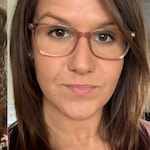 Ashlea P. - Clear Pink - horn - acetate