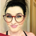 McKenzie K. - Burgundy - round - plastic