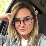 zoie W. - Black Floral - round - plastic