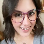 Christie C. - Clear Purple - round - plastic