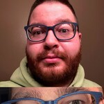 John T. S. - Navy Striped - rectangle - acetate