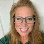 Lisa G. - Clear Blue - rectangle - acetate