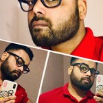 Naresh K. - Matte navy - square - plastic