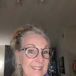 Sandra I. - Gray Striped - round - acetate-metal