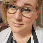 Anne Z. - Brown/Striped - rectangle - acetate