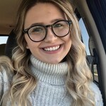 Madeline M. - Clear/Black - round - plastic