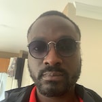 Joshua K. - Matte Black - round - acetate-metal