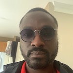 Joshua K. - Matte Black - round - acetate-metal