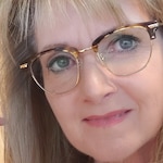 Sue S. - Tortoise - browline - acetate-metal